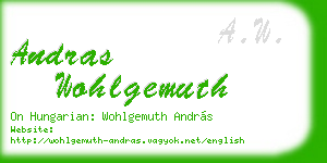 andras wohlgemuth business card